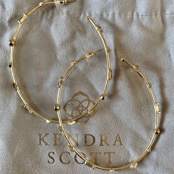 Kendra Scott Jewelry - Kendra Scott Gold Hoop Swarovski Crystal Hoops